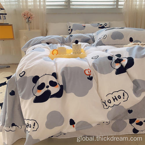 Panda Circle bed sheet cover bedding pillowcase set